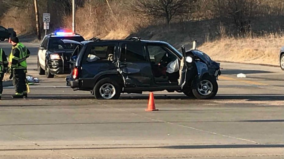 Crash near Brown Deer Road and Range Line Road in River Hill