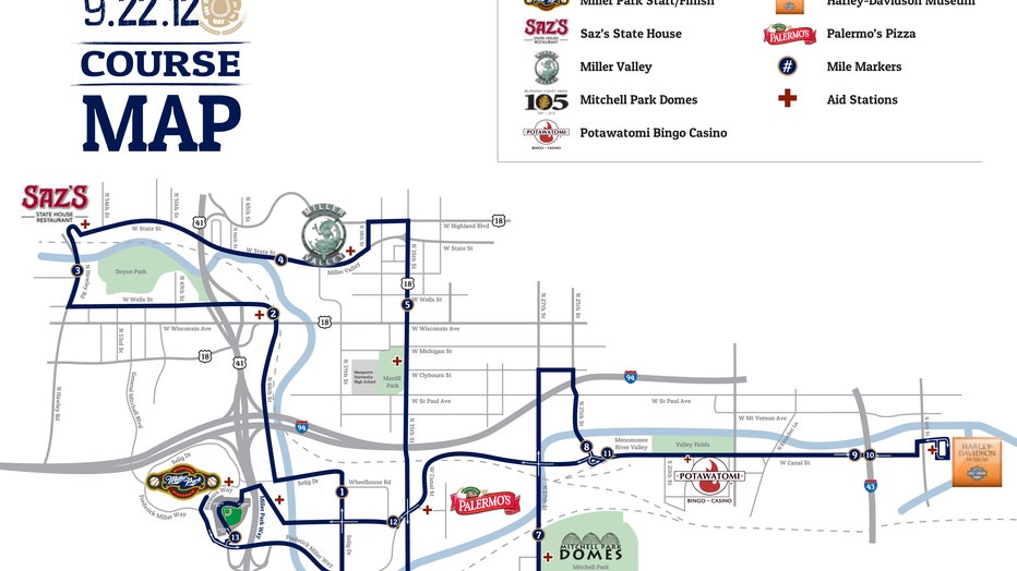 2012 Mini Marathon Course Map