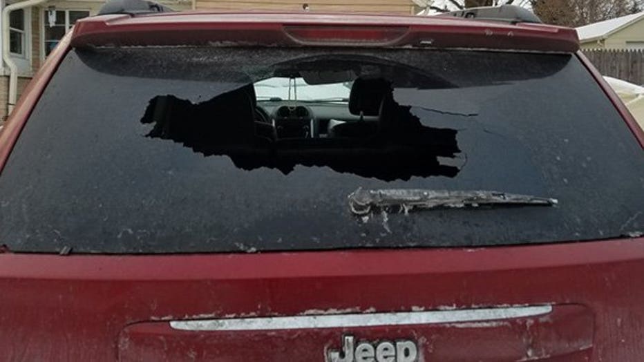Victim of car vandalism in Hartford