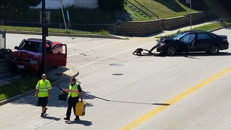 Crash at 60th and Pierce