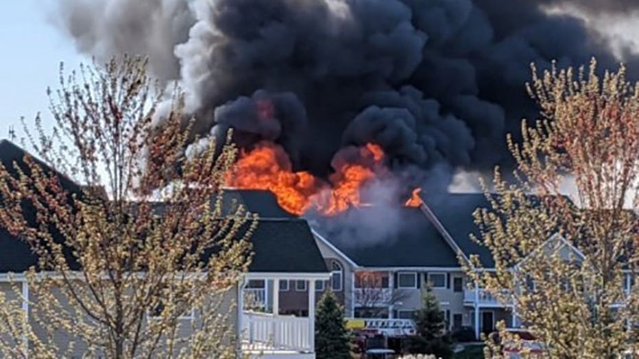 Fire at Honey Creek Apartments in East Troy (Credit: Andy Gross)Fire at Honey Creek Apartments in East Troy (Credit: Andy Gross)