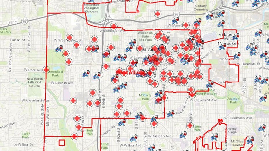 West Allis opioid tracking map