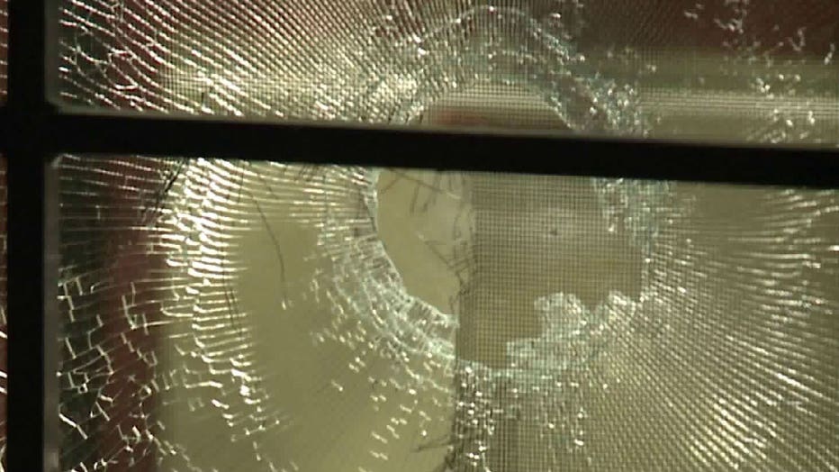 Bullet penetrates window of MFD station