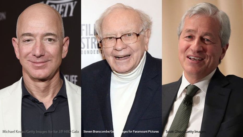 Jeff Bezos, Warren Buffet, Jamie Dimon