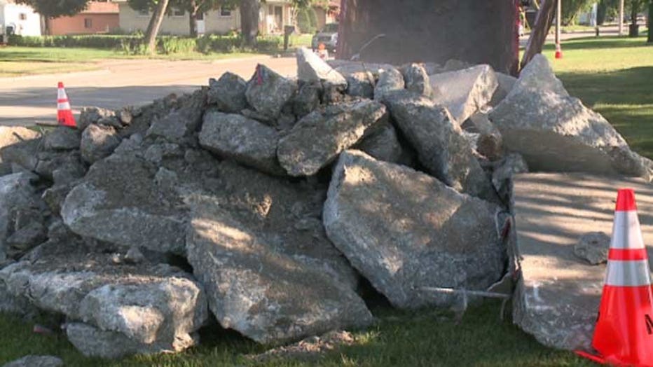 Bluff erosion in Racine County