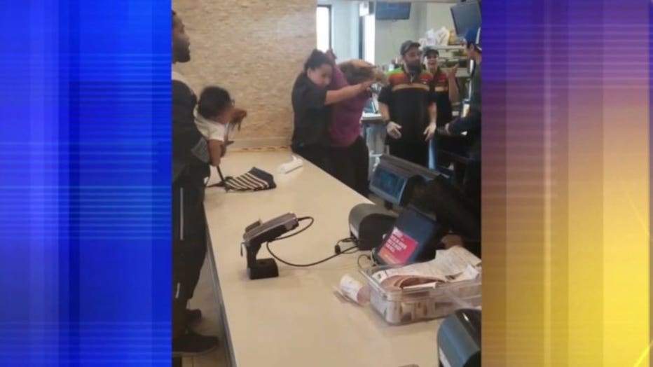 Burger King brawl Fight breaks out between customer employee at