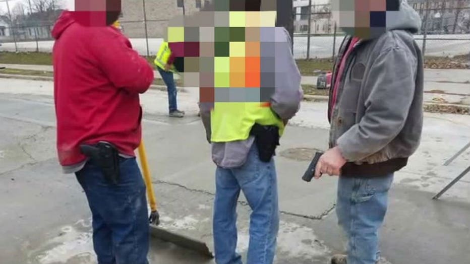 Contractors with guns -- 19th and Meinecke