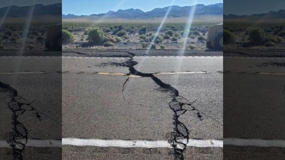 Vegas-Reno highway cracked, closed after 6.5 earthquake in Nevada