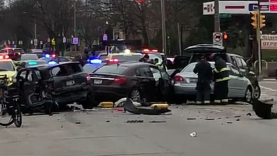 Crash near 13th and Morgan credit Stephanie Routt