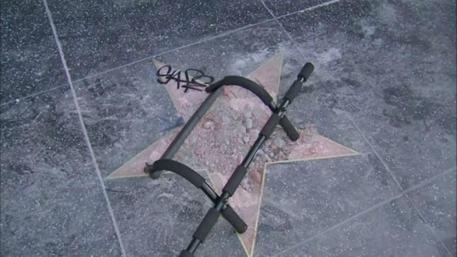 President Trump's Hollywood Walk of Fame Star vandalized