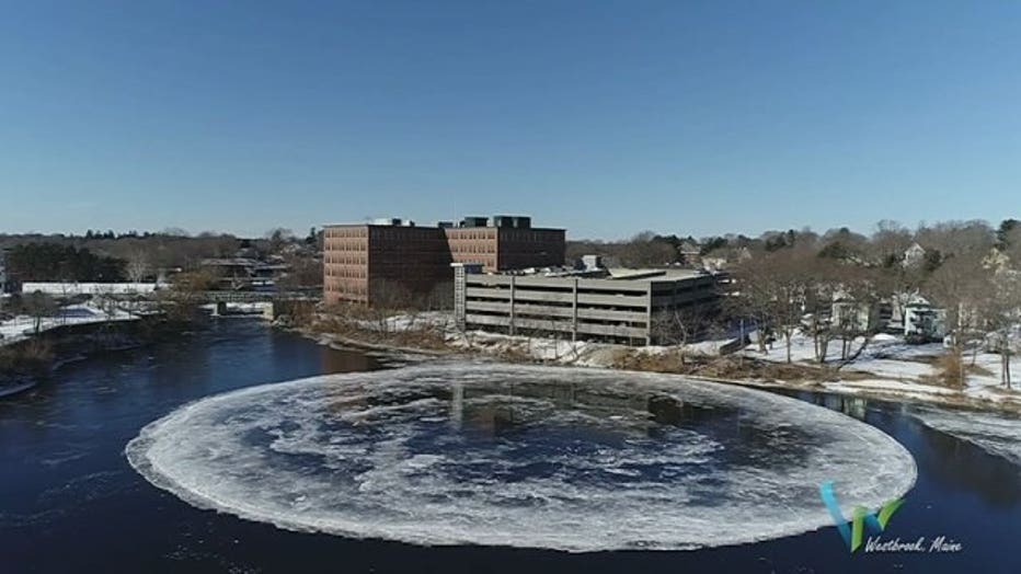 Ice circle courtesy: City of Westbrook, Maine