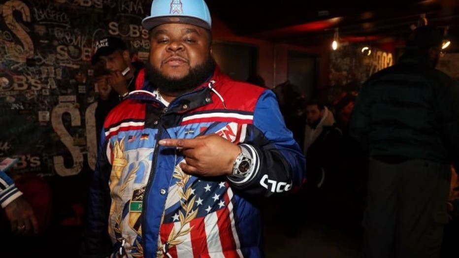 NEW YORK, NEW YORK - FEBRUARY 25: Recording artist Fred The Godson backstage at S.O.B.'s on February 25, 2020 in New York City. (Photo by Johnny Nunez/WireImage)