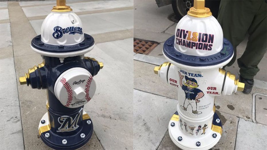 Milwaukee Brewers fire hydrants