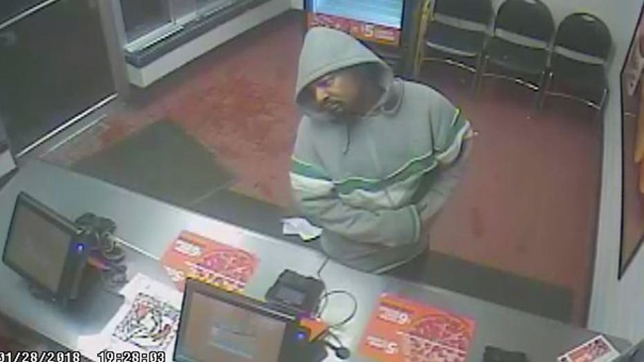 Little Caesar's robbery suspect