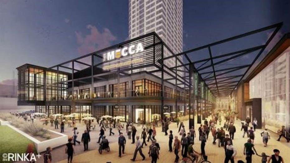 MECCA Sports Bar and Grill at Fiserv Forum's Entertainment Block