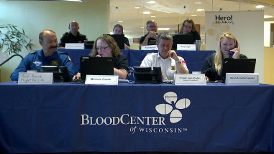BloodCenter of Wisconsin phone bank