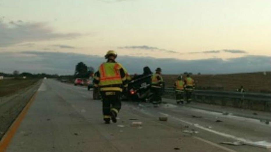 Rollover on I-43 SB near County HWY D in Ozaukee County