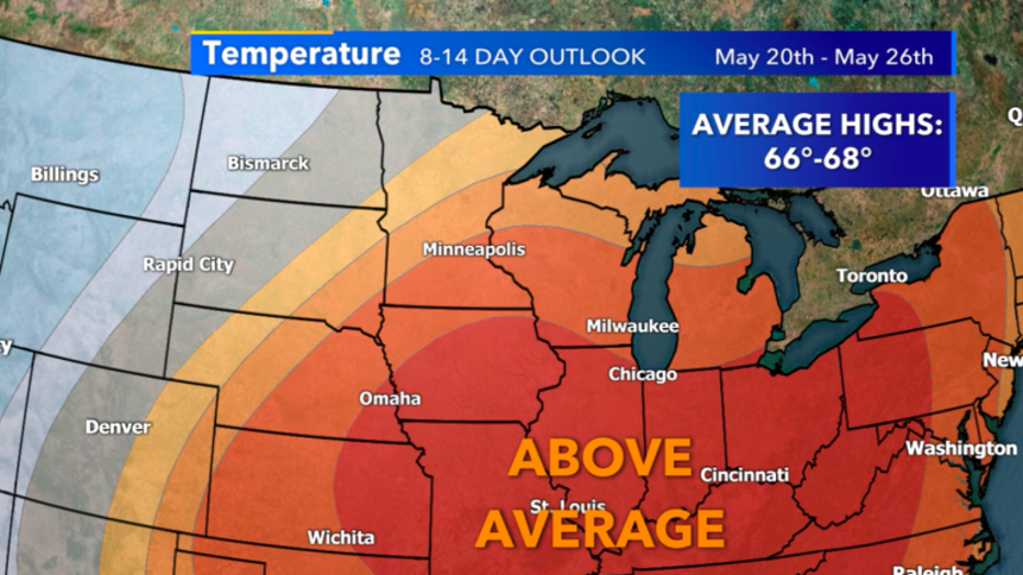 Warmer Temps To Move In Next Week, Highs Near 70° Expected Across Wisconsin