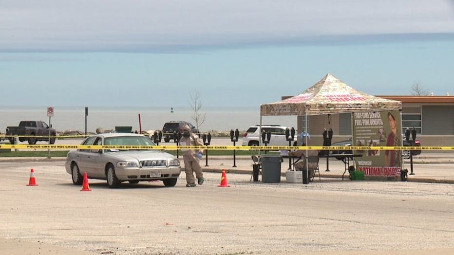 Wisconsin National Guard coronavirus test site in Racine (July 2020)