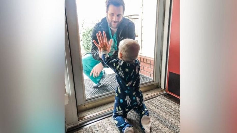 Doctor shares heartwarming moment with son. ( Alyssa Burks - Facebook )