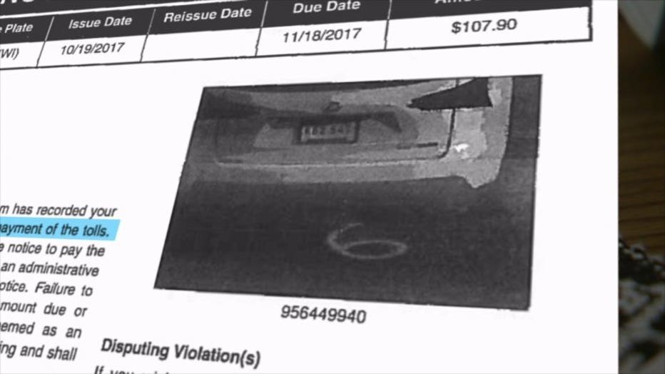 Check toll violations by deals license plate