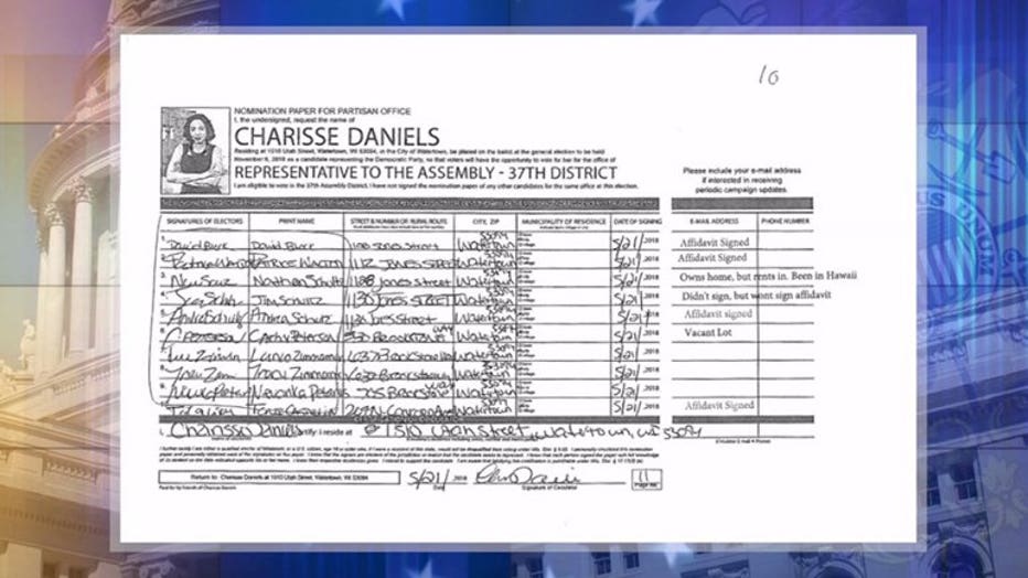 Charisse Daniels signatures collected