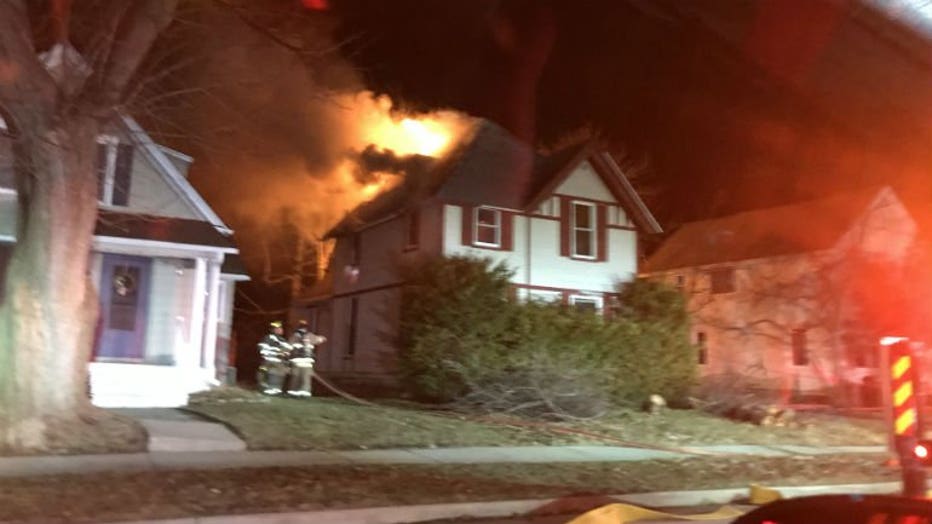 House fire on Greenfield Avenue and Ellis Street in the City of Waukesha