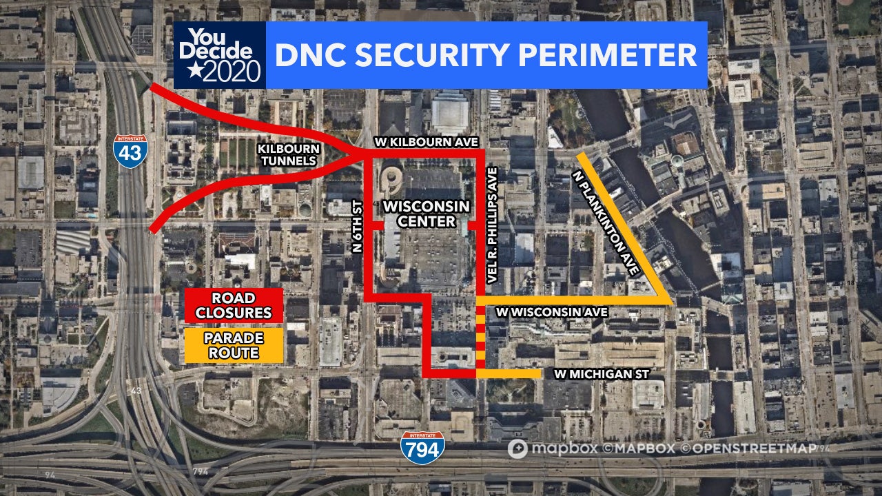 DNC road closures begin Friday night; Secret Service security plans