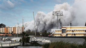 Chemical fire billows near Lake Charles in Hurricane Laura’s wake