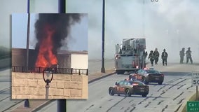 Semi-truck fire shuts down I-794 near Oklahoma Avenue