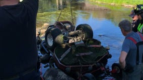 Man taken to hospital after getting pinned under lawnmower in Cedarburg park