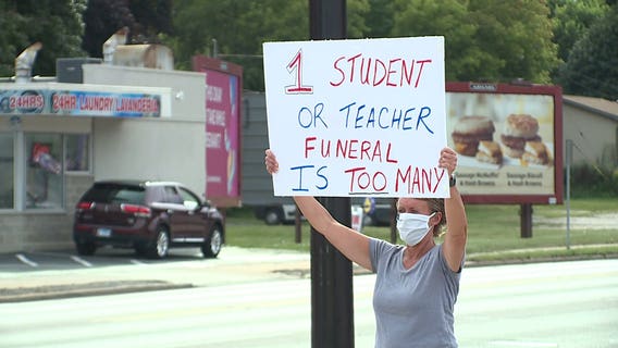 'We have to be alive:' Group protests after KUSD changes course, announces in-person learning option