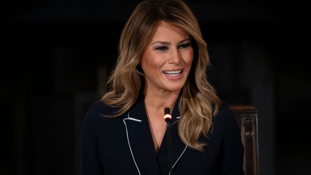 First lady opens student art exhibit on women's suffrage