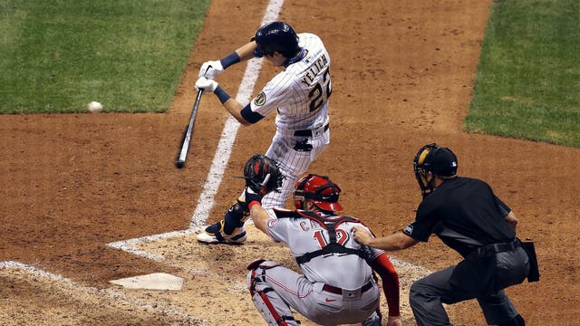 Bauer strikes out 12 as Reds defeat Brewers 8-3