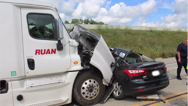 47-year-old woman killed in crash involving semi in Caledonia