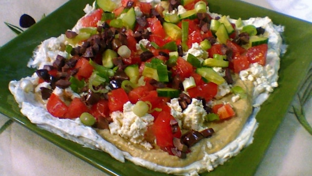Yum! Check out this recipe for Layered Greek Dip