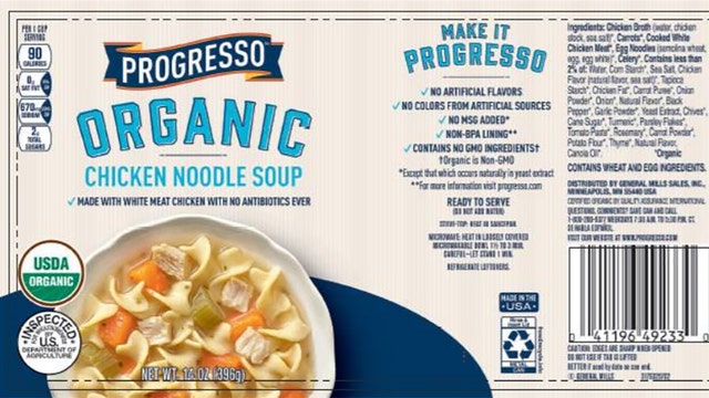 General Mills recalls mislabeled Progresso soup cans over allergen concerns