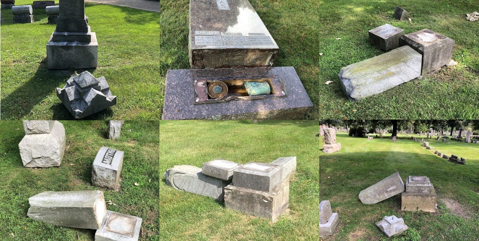 Racine cemetery vandalism, 3 charged for 2020 incident