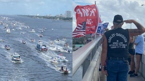 Boat parade held in support of President Trump along Halifax River in Central Florida