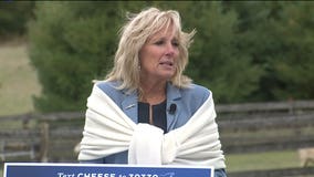 Jill Biden campaigns for Democrats in Waukesha County, Madison