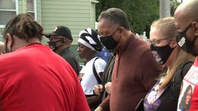 Rev. Jesse Jackson joins march for Breonna Taylor, Jacob Blake