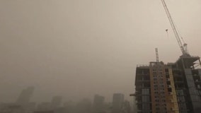 Drone footage shows hazardous smoke from US wildfires smothering Vancouver, British Columbia