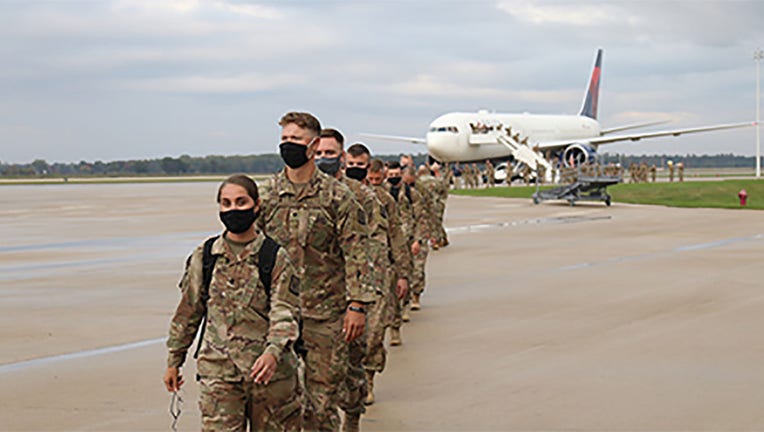 Wisconsin National Guard Soldiers return from a nearly 12-month deployment to Afghanistan and the Middle East (Courtesy: Wisconsin National Guard)