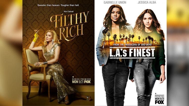 Don’t miss the series premiere of “Filthy Rich,” Starring Kim Cattrall on Monday, Sept. 21 at 9 p.m. ET/8 p.m. CT following the broadcast premiere of “L.A.‘s Finest,” starring Gabrielle Union and Jessica Alba at 8 p.m. ET/7 CT. (FOX)