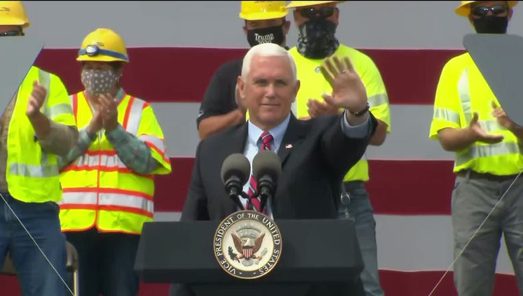 Vice President Pence speaks to supporters in La Crosse, Wis.