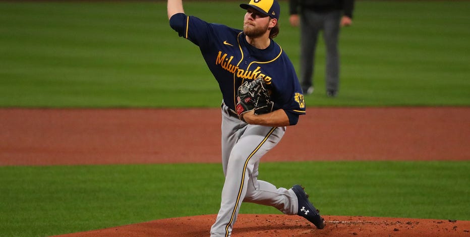Brewers' Burnes goes on IL with strained left oblique
