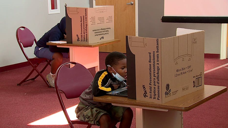 Camille Monk, owner and founder of Children and Youth of Esteem partnered with Ephesians Missionary Baptist Church to help families with virtual learning