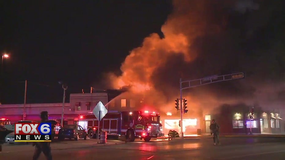 Fires burn amid protests in Kenosha