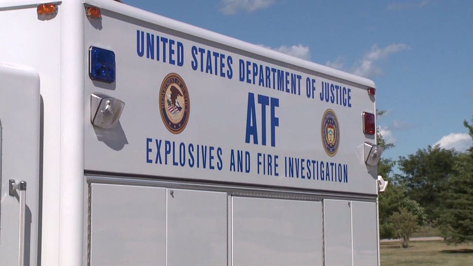 United States Department of Justice Explosives and Fire Investigation vehicle