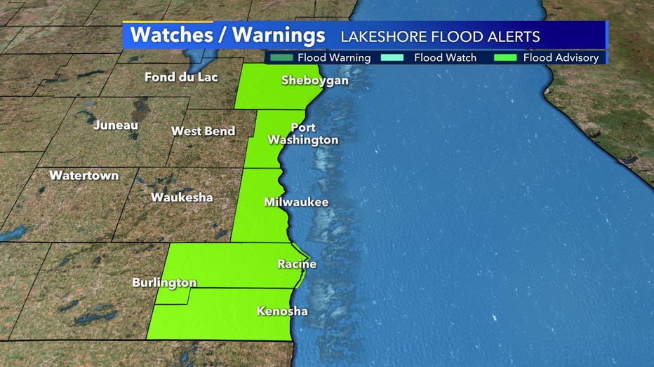 Lakeshore flood advisory from early Tuesday through Wednesday morning